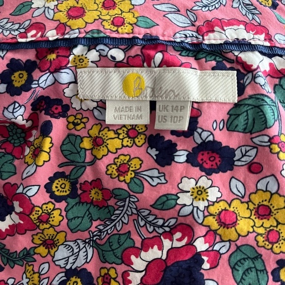 Boden Relaxed Cotton Shirt Pink Ditsy Floral - Picture 10 of 11